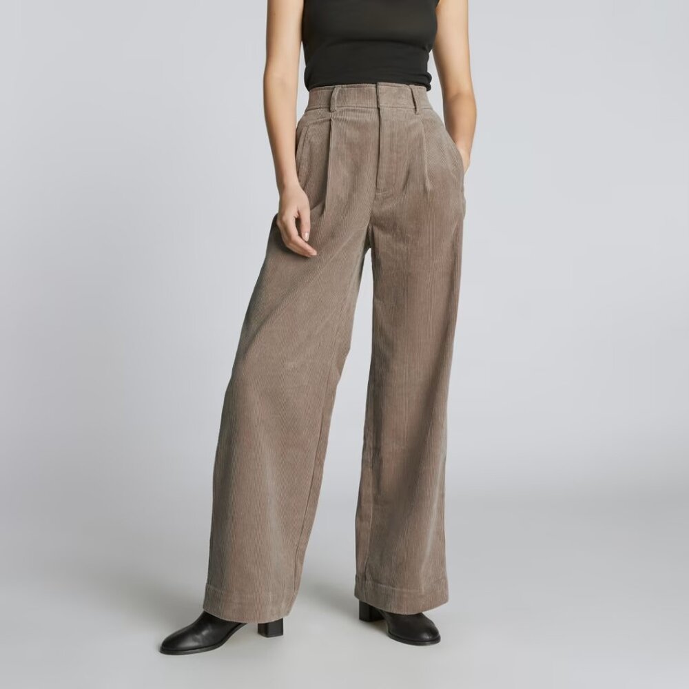 The Corduroy Way-High Drape Pant